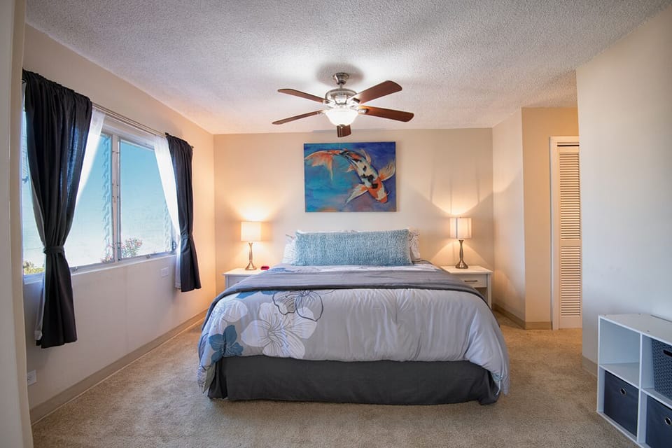 Naturally lit bedroom