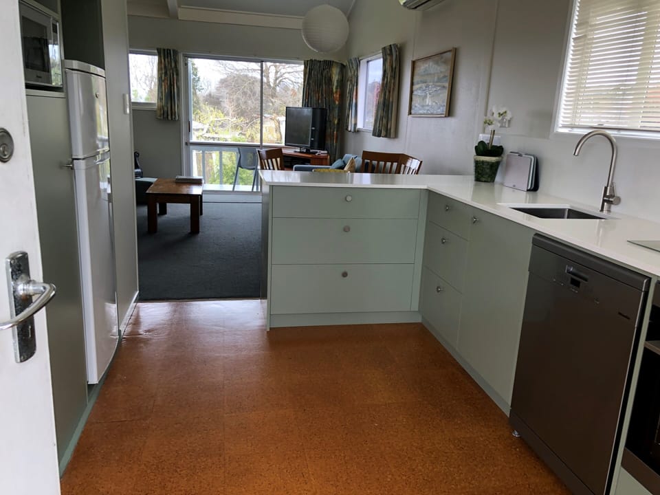 Kitchen looking out to lounge