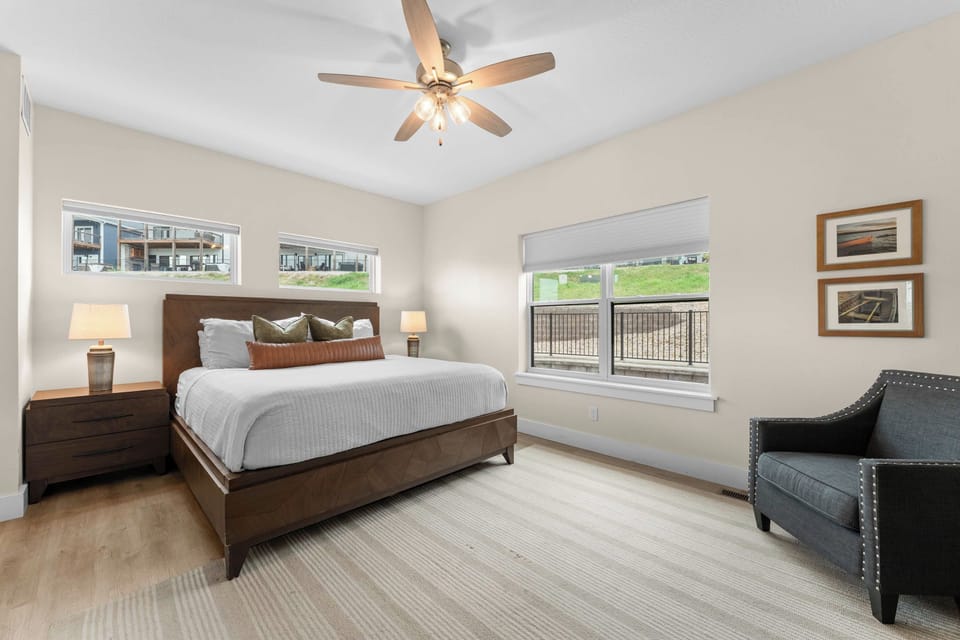 Bedroom 1 is on the main floor with a king bed!
