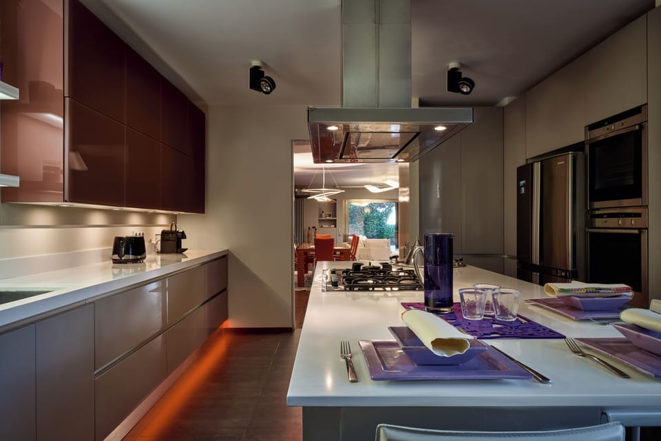 Luxury Villa, 4 Bedrooms, Private Pool, Garden View | Private kitchen | Espresso maker, electric kettle, highchair, cleaning supplies