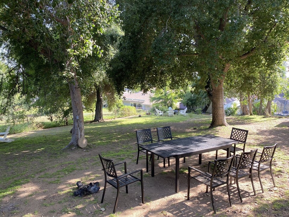 Back yard dinning table 