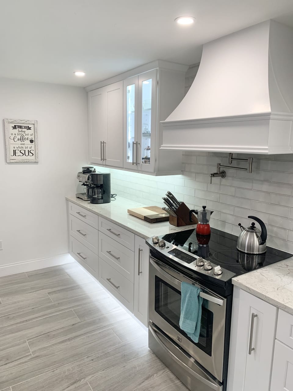 A kitchen you have dreamed about with all new cabinetry and quartz counters.