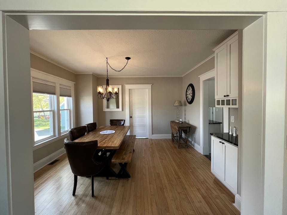Living room facing the front door