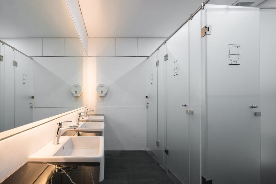 Shower, free toiletries, hair dryer, slippers