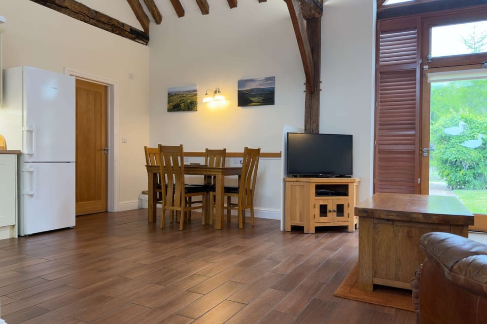 Dining area in relation to patio door