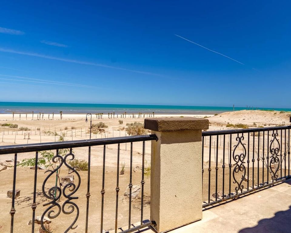 Private balcony overlooking the golf course and Sea of Cortez — perfect for sunsets .
