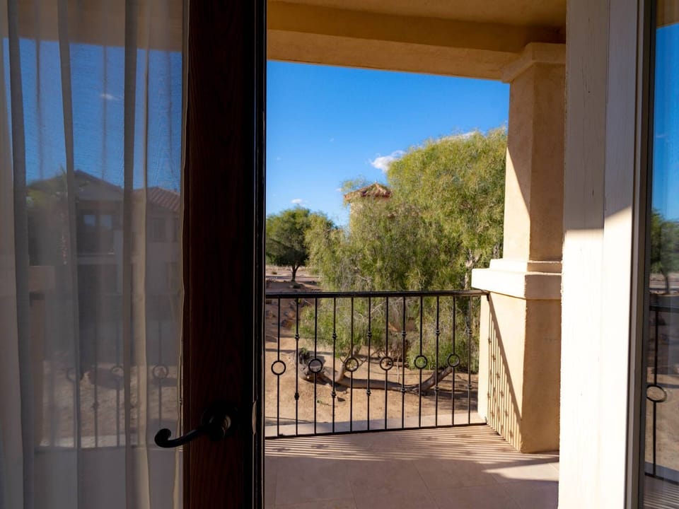 The upstairs balcony offers a quiet outdoor space to start your morning or relax after a day at the nearby pool. The patio furniture makes it easy to sit back and enjoy the Baja weather.