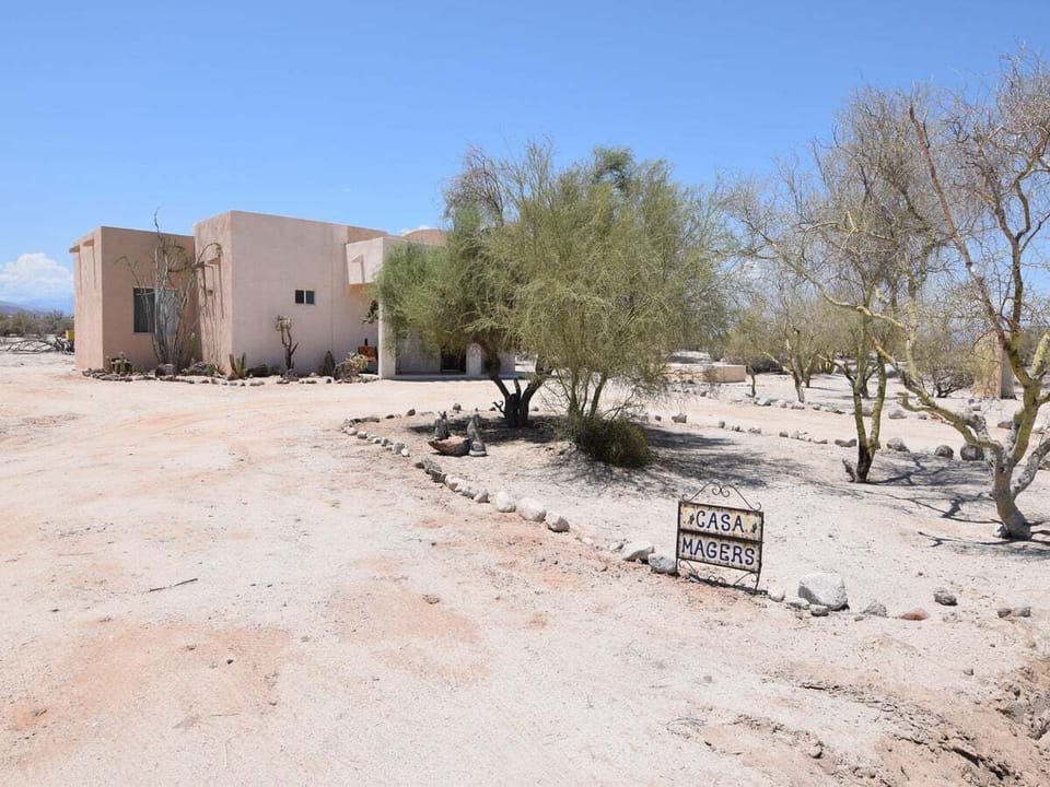 Secure on-site parking at Casa Magers in El Dorado Ranch San Felipe Baja California Mexico — room for multiple vehicles.