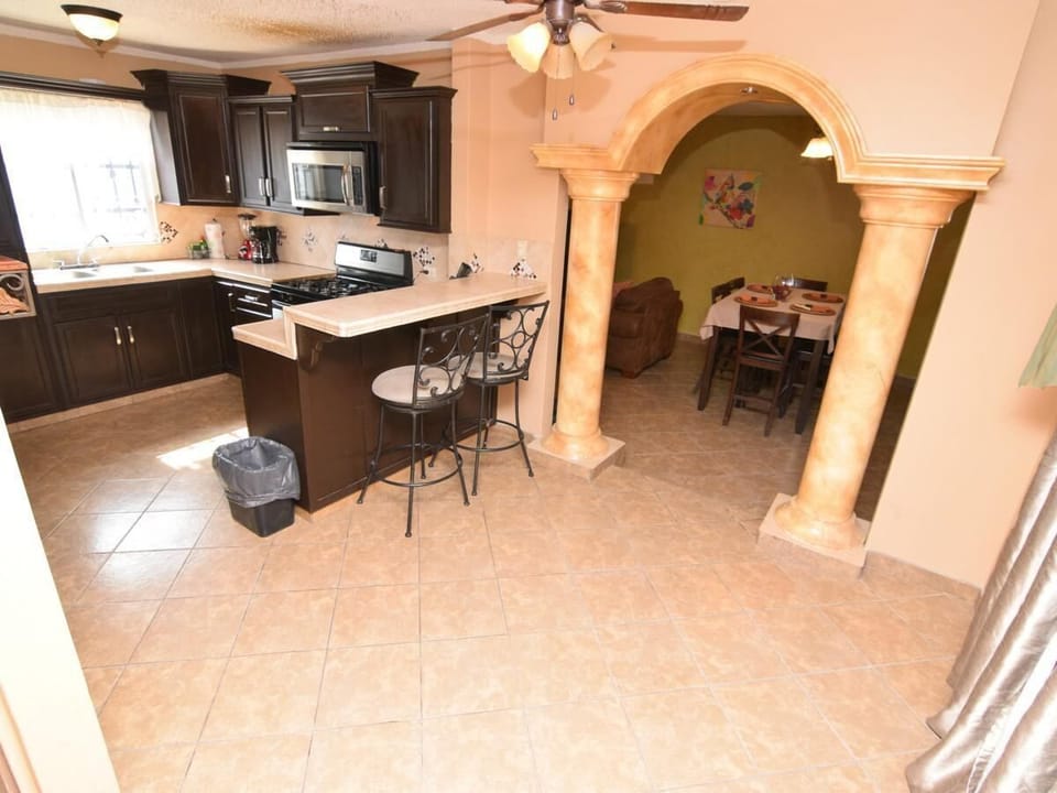 See the home from the stairway at Casa Portobello in San Felipe Baja California Mexico — showing upper level access.