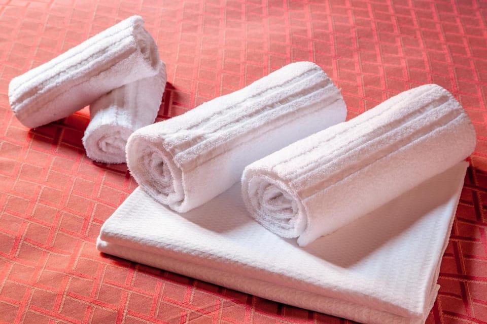 Shower, free toiletries, hair dryer, bidet