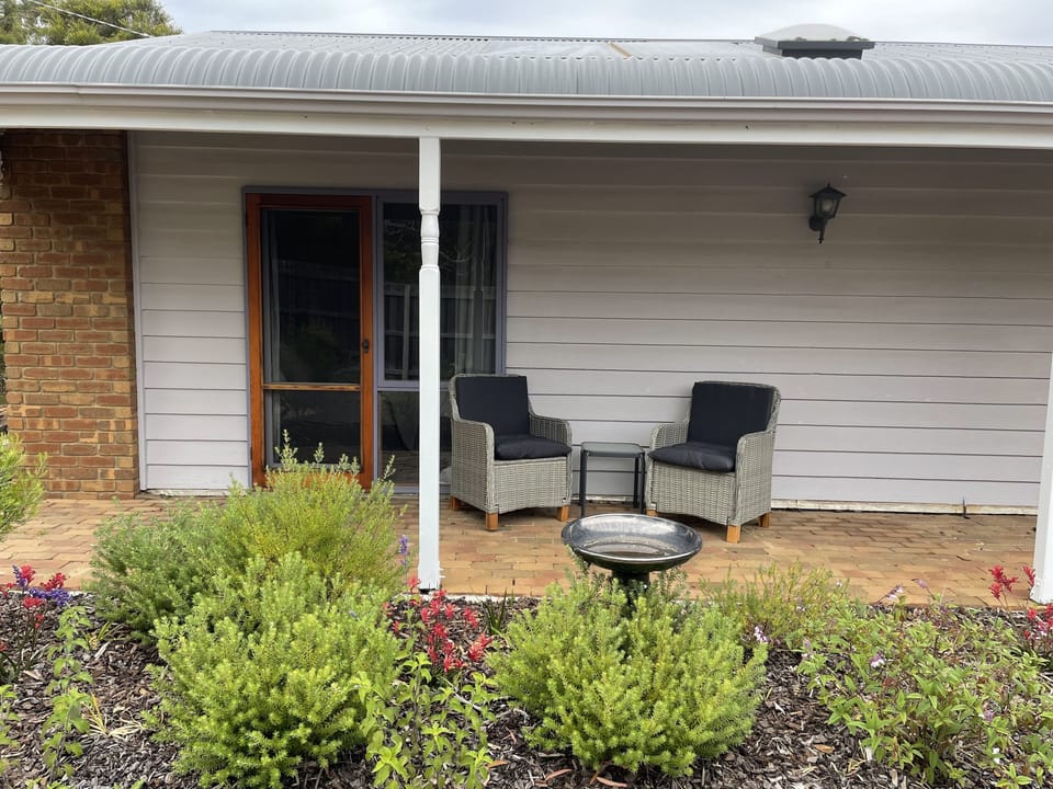 My favourite place for my morning coffee, the native garden attracts local birds