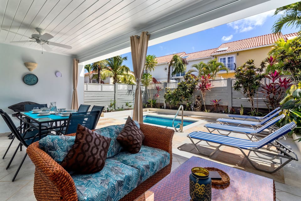 Plenty of outdoor space to enjoy the sunshine,  breakfast or an evening cocktail