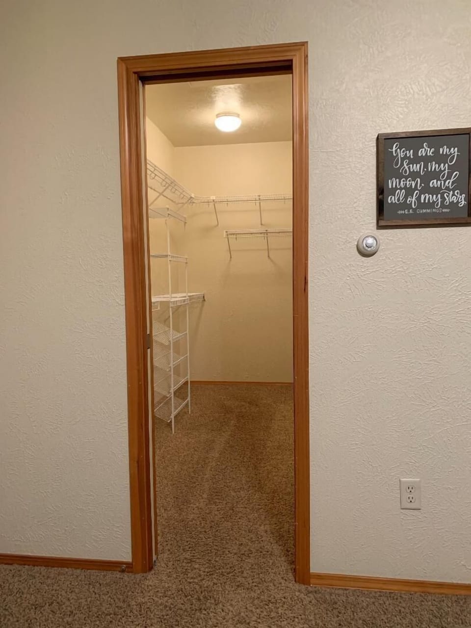 Walk in closet master bedroom