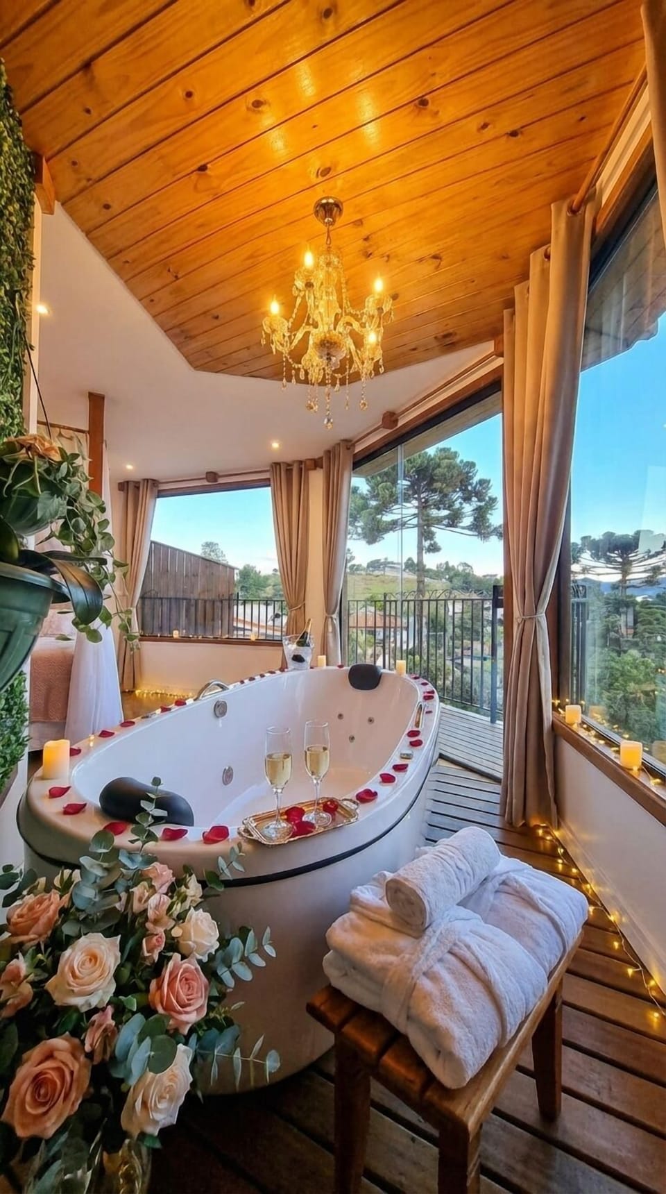Honeymoon Double Room, 1 Queen Bed, Jetted Tub, Mountain View | Premium bedding, down comforters, pillowtop beds, minibar