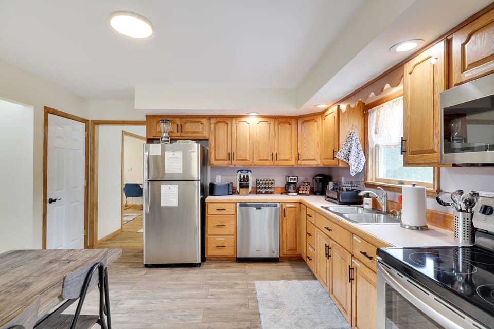 Fully stocked kitchen with everything you need to enjoy your stay!