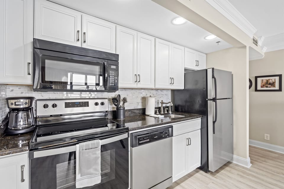 Fully stocked kitchen