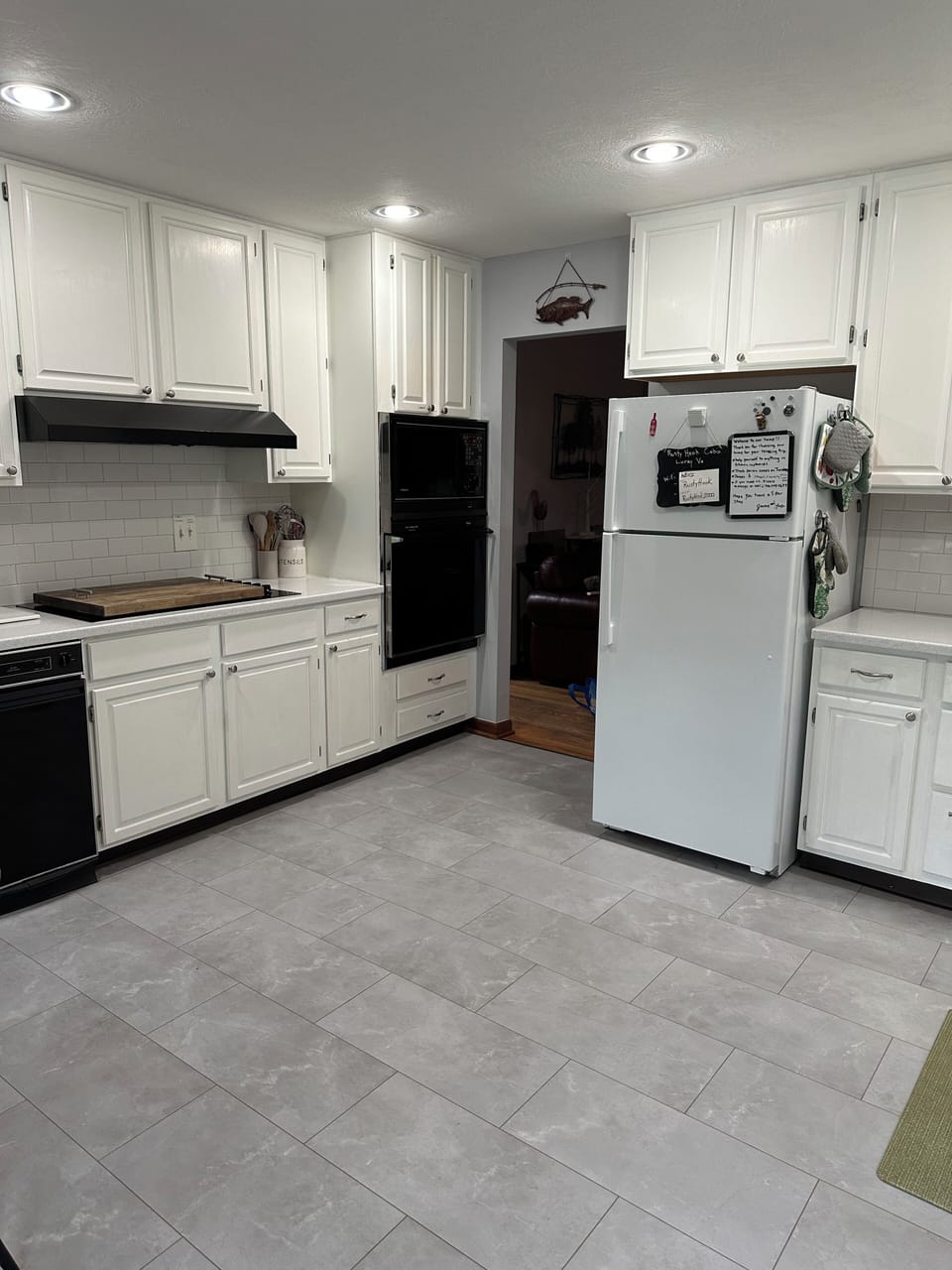Kitchen- Microwave, Oven, Electric Range Top, Trash Compactor, Dishwasher, Fridg