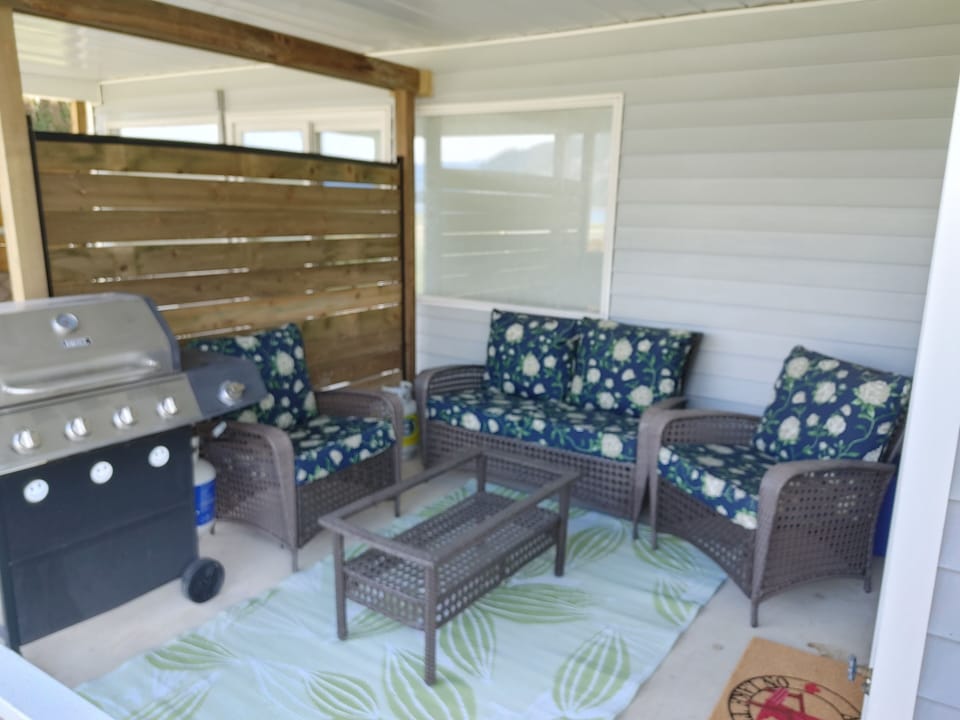 private patio and bbq