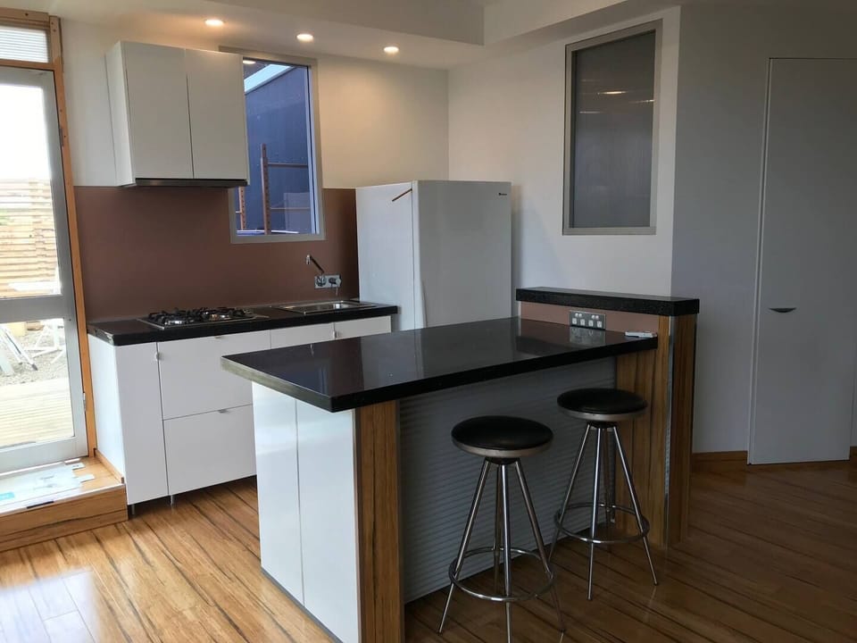The kitchen has everything you would need including French Press coffee and Pod
