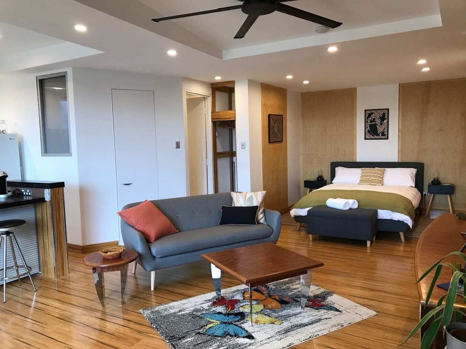 The guest room has a northerly aspect and the winter sun will stream in.