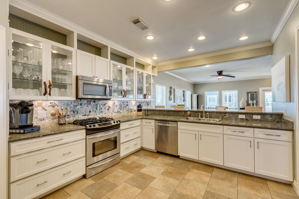 Abundant kitchen storage and counter space