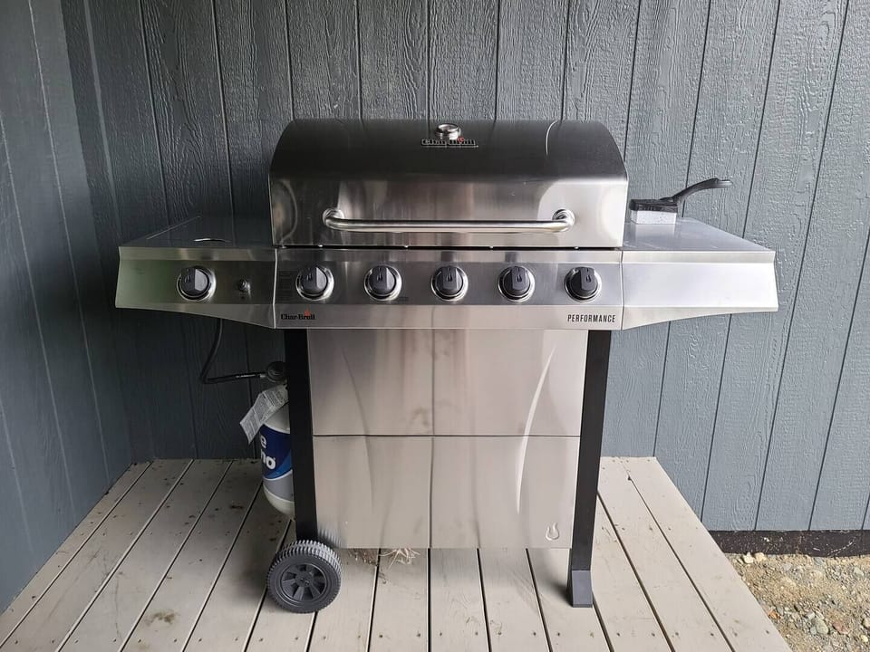 Grill on back porch