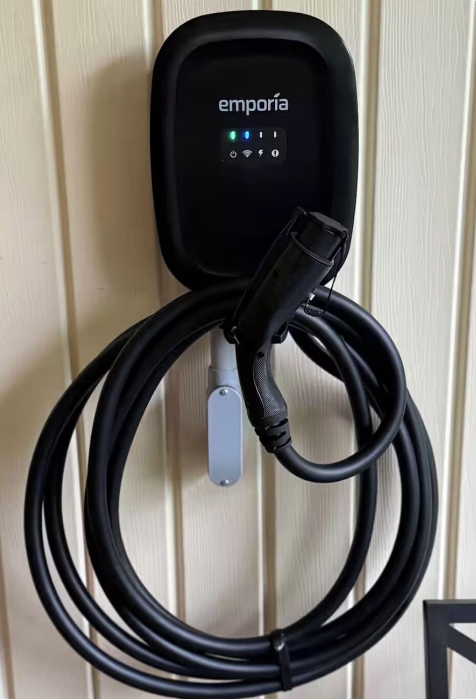 Electric charging station found in carport