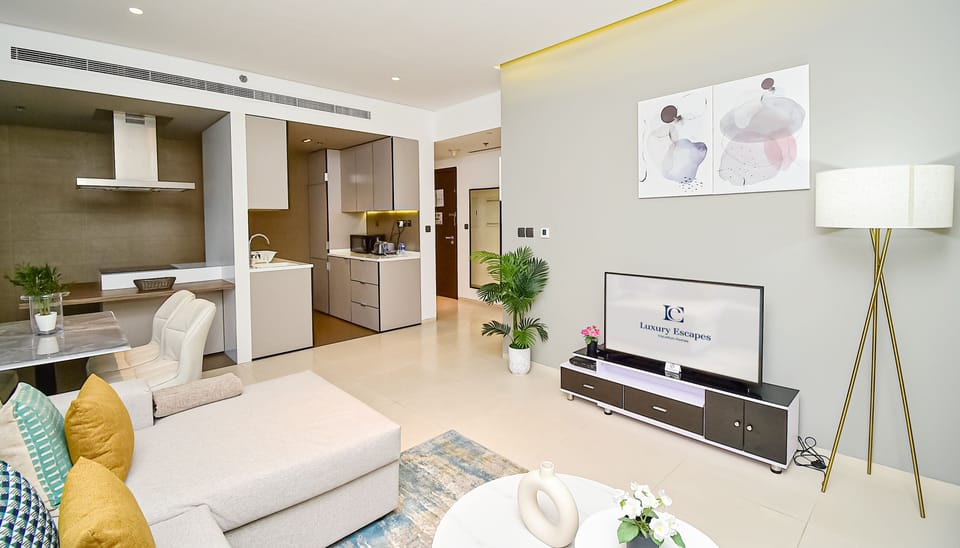 Apartment | Living area | 42-inch LED TV with cable channels, TV