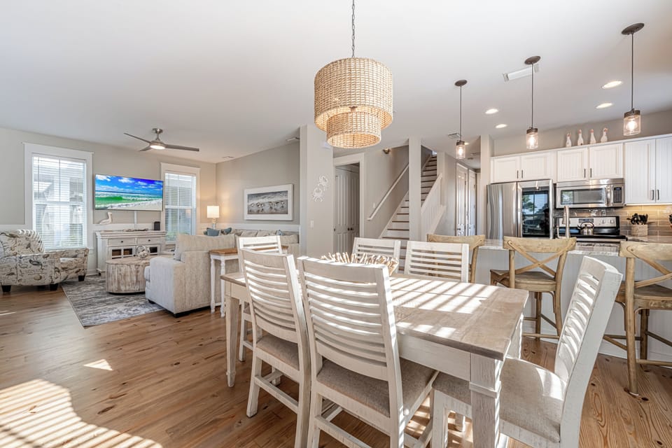Open Concept Dining, Living, and Kitchen Areas