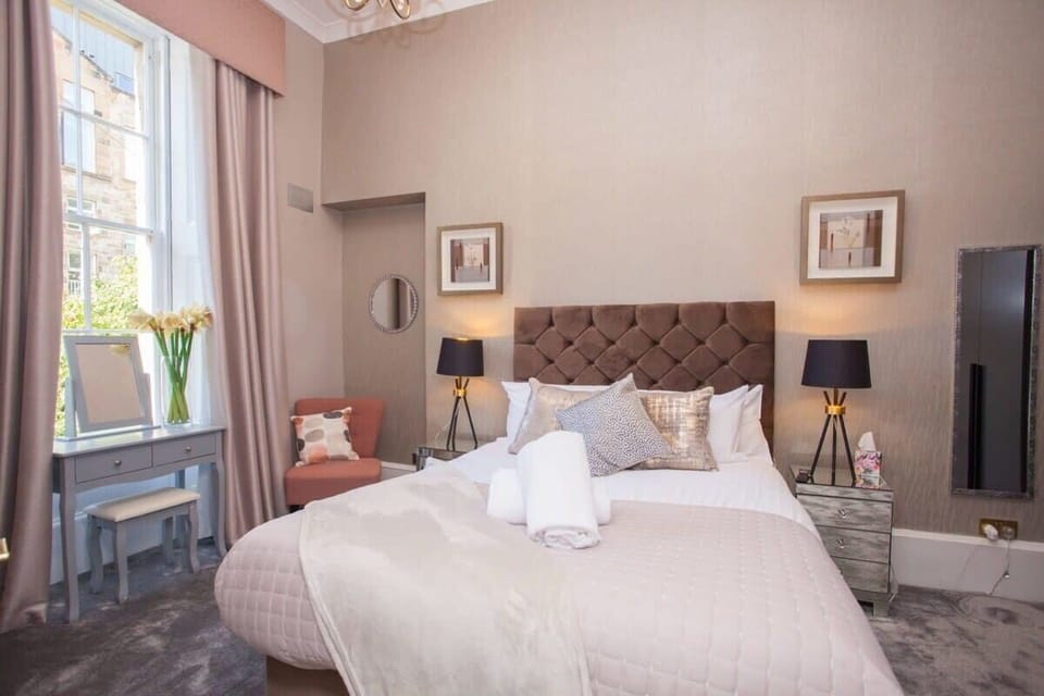 A colourful bedroom