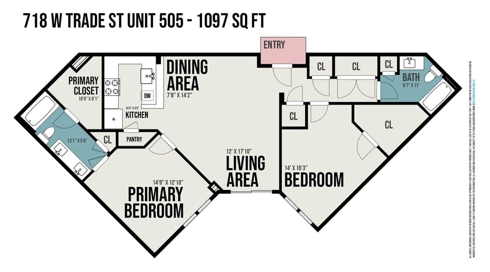 Split floorpan great for grouped travelers!