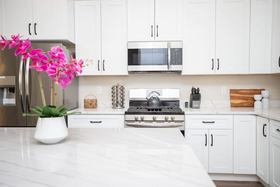Gas stove and stainless steel appliances