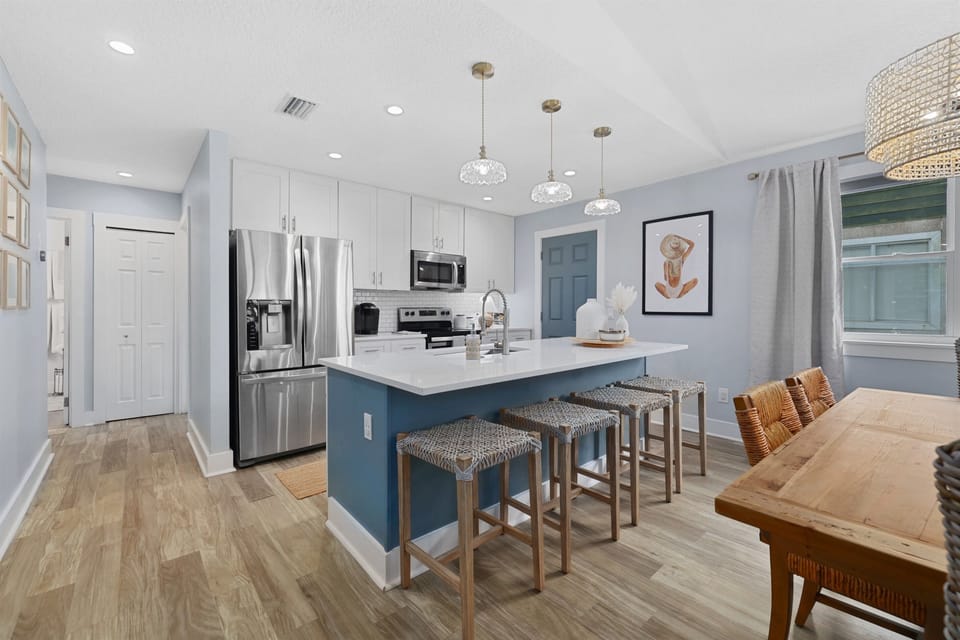 Modern kitchen designed for entertaining