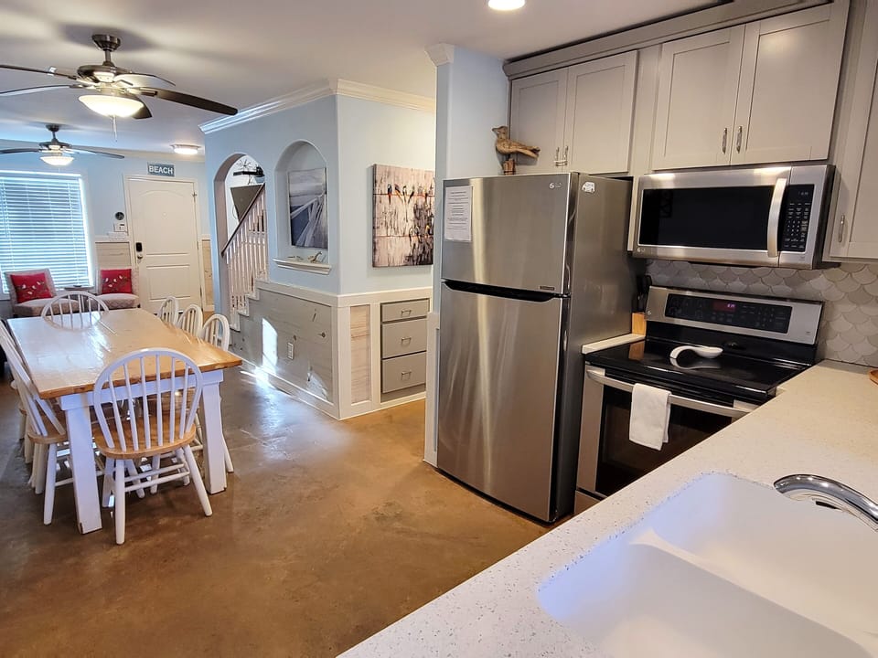 The first floor has an open floorplan.