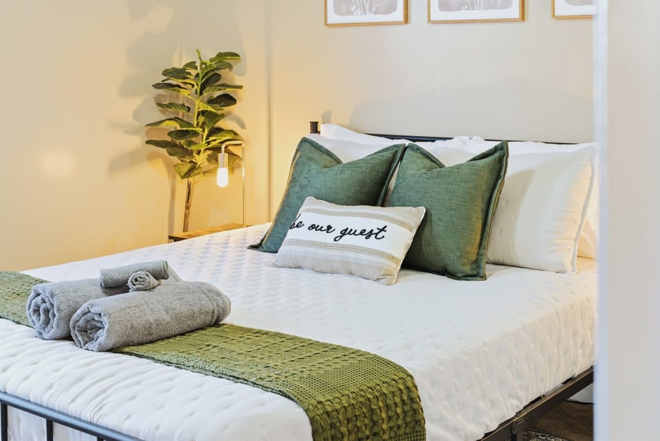 Sink into crisp white linens and wake up feeling completely rested. 