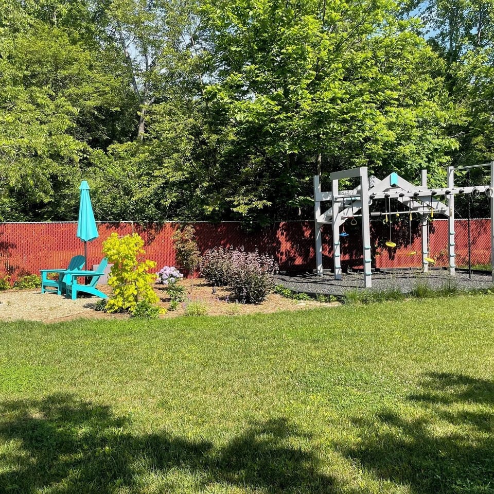 Firepit and Ninja course constructed by an American Ninja Warrior!