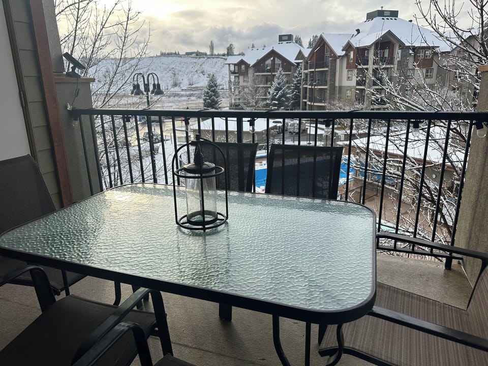 View in winter of the snowy mountains is amazing.