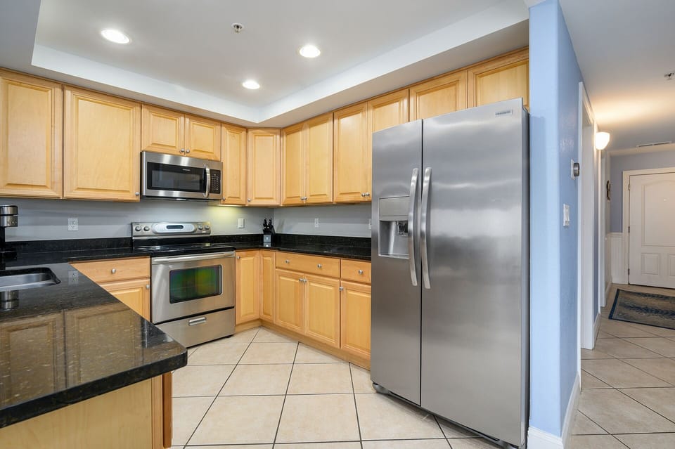 Beautiful stainless appliances and ample countertop space will be a dream for any mealtime