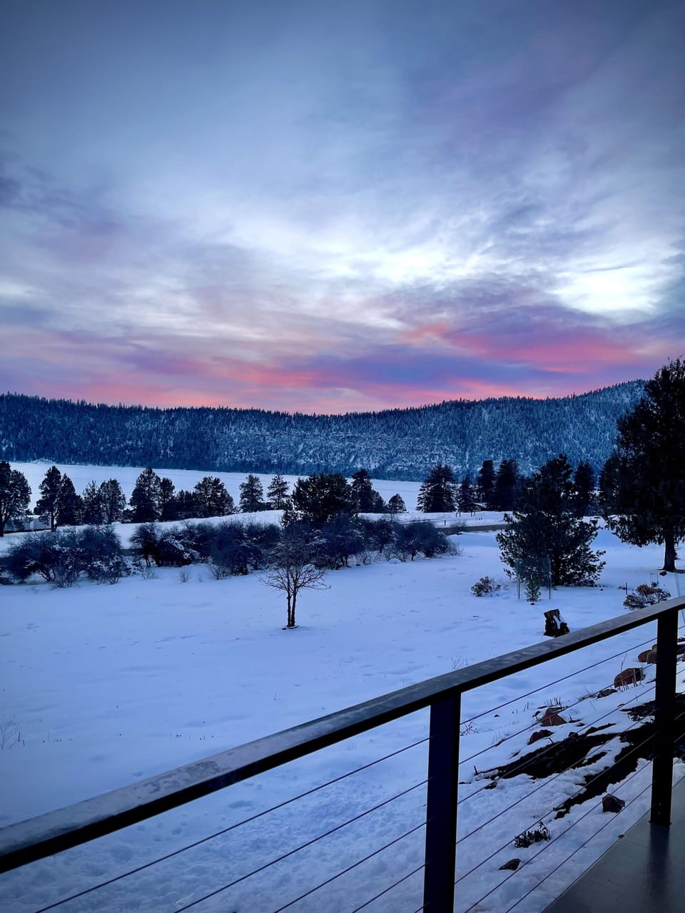 Sunset from back porch.