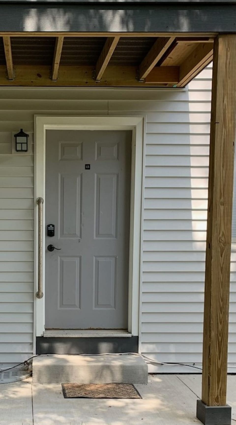 Unit is located on the first floor. Please note- stairs lead up to entrance. 