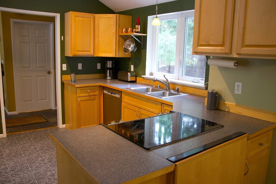 Keep an eye out the kitchen and dining windows for elk.