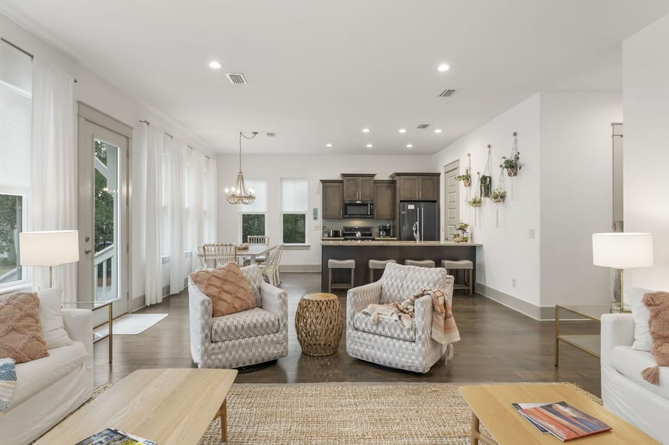 The open living/dining area makes it easy for everyone to gather and enjoy time together.