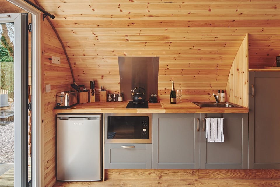 The kitchen at Hidden Orchard, Cheshire