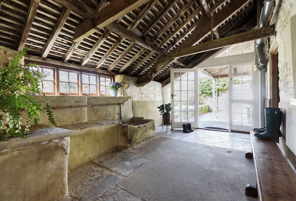Lower Farm, Sherborne: The boot room at the rear of the property