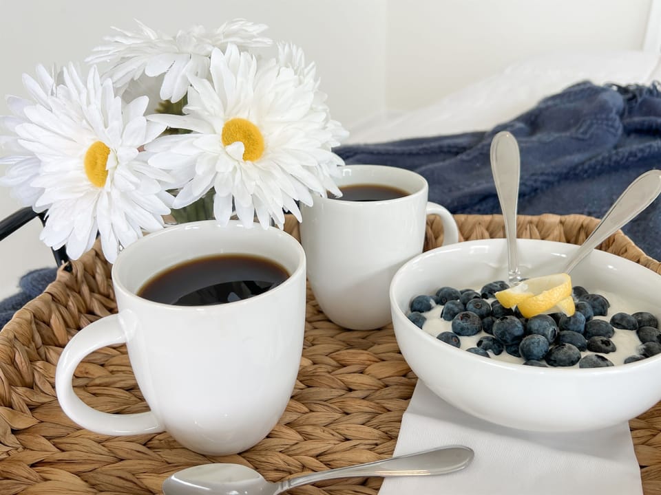 Breakfast in bed? Is that even a question....