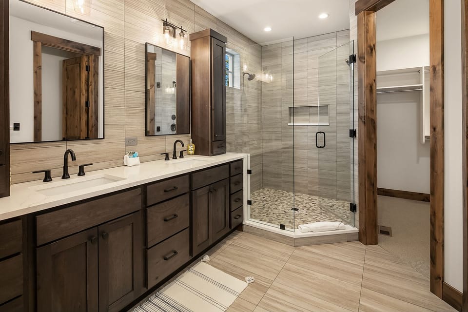 Sanctuary Villa: - Walk-in shower in the main floor master.