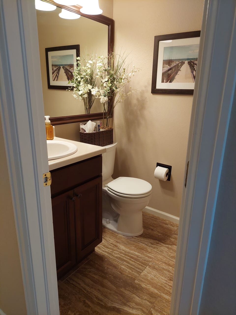 Main level powder room