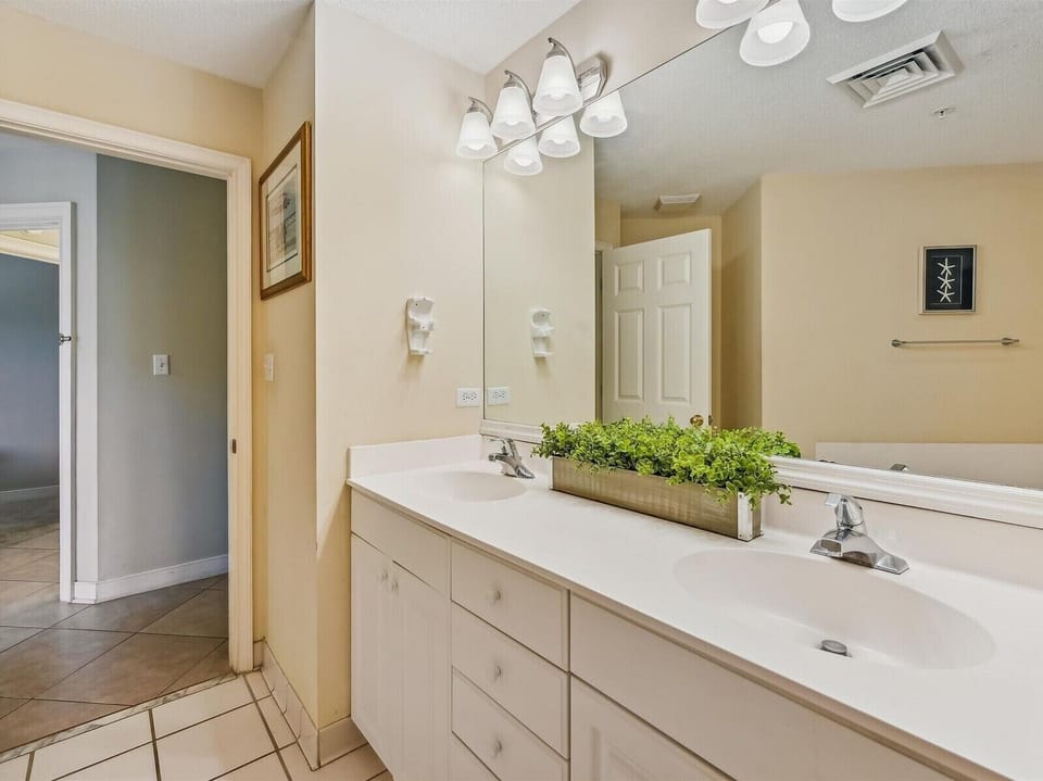 Guest Bathroom with Double Vanity at 2104 Sea Crest