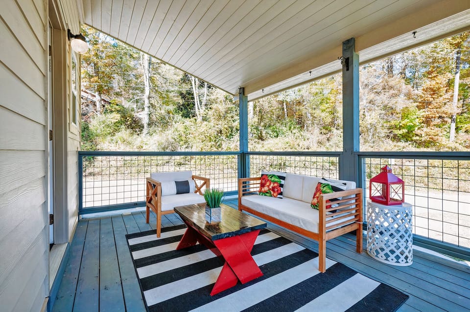 Outdoor deck to sip your coffee and enjoy some peace and quiet.