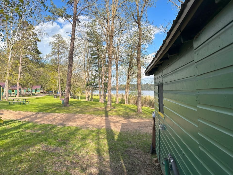 View from Cabin 8 facing Seventh Crow Wing Lake